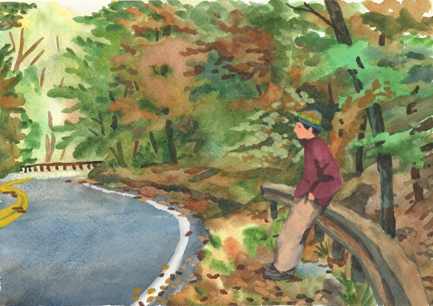 Sitting on Side of Road